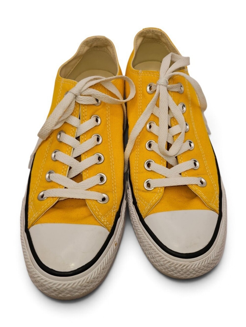 Converse Canary Yellow Canvas Lace-Up Sneakers, Men Size 6 Women's Size 8